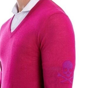 G/FORE Men's Cashmere V-neck Sweater - Rose Violet XXL